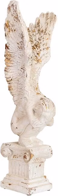 Figura decorativa angelo Wanderlust Deco in magnesio bianco, H x L x P: 95,5 x 32 x 30 cm