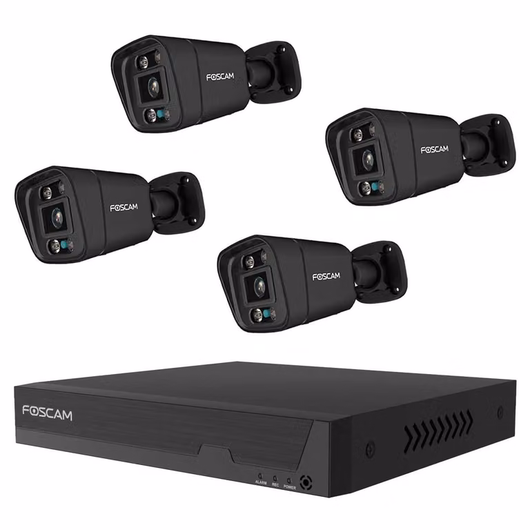 Foscam FN9108E B4 2T schwarz 8 Kanal Netzwerk-Videorekorder 4x V5EP FN9108E-B4-2T - Netzwerkkamera