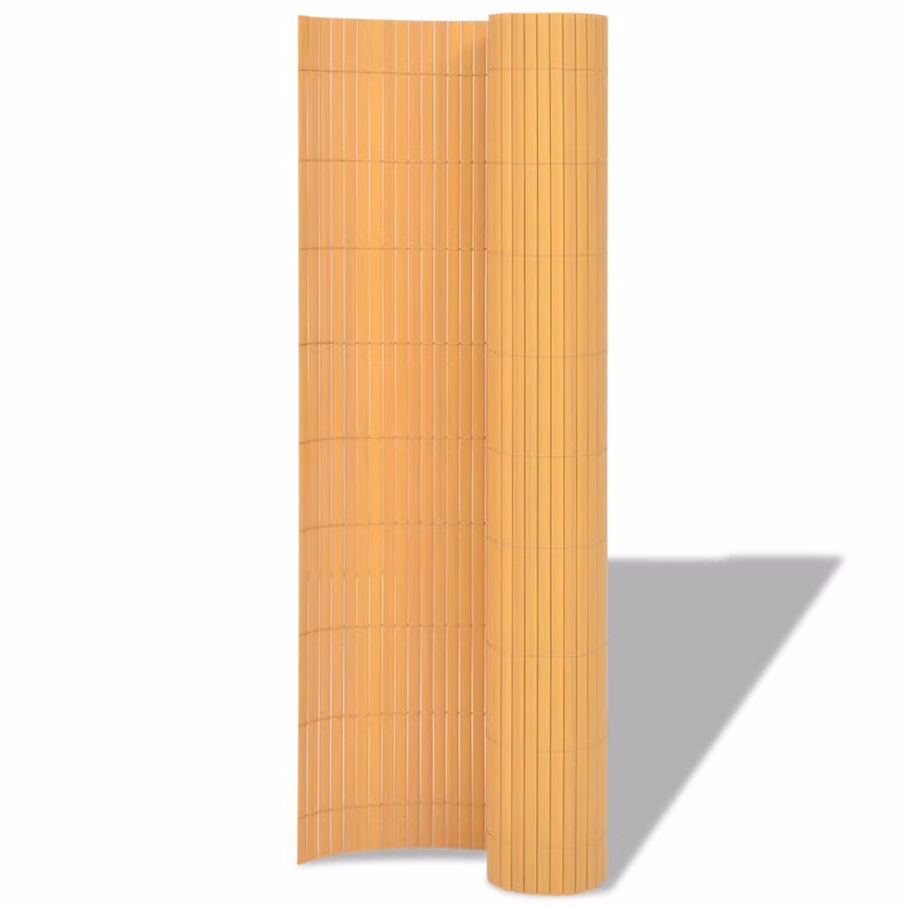 vidaXL Recinzione da giardino bifacciale in PVC 90×500 cm giallo