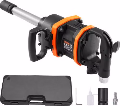 Avvitatore Pneumatico a Percussione VEVOR in Alluminio Nero, Quadrato 1 pollice, 4284 Nm, per Officina e Riparazioni Auto