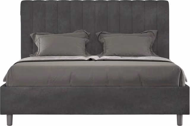 Letto Matrimoniale Francese 140x210 cm Senza Rete Agueda Grigio