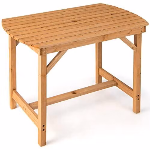 Tavolo da giardino in legno di pino, dimensioni 100x60x75 cm, per 4 persone