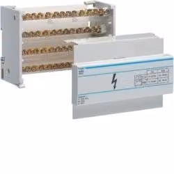 Blocco di distribuzione In=125A 4P 29kA 1x35/1x25+10x16 Hager KJ01C