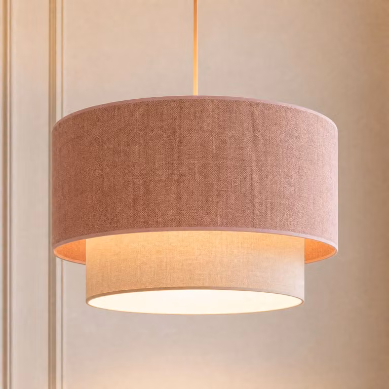 Lampada a sospensione Boho Duolla, Crema / Ambra, Camera da letto, Tessuto / Stoffa / Seta, Giovanile, Lampada a sospensione