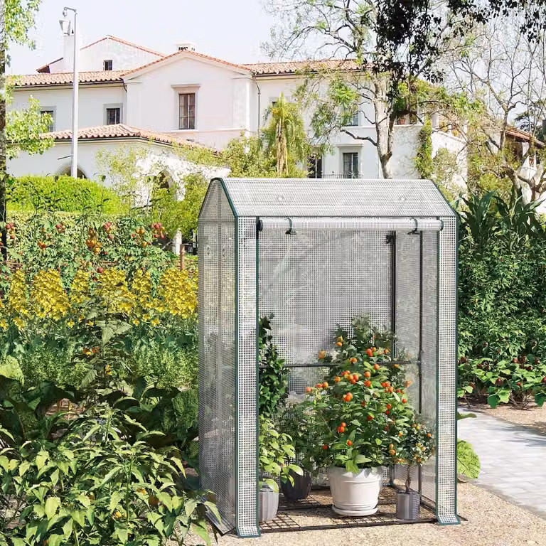Serra da esterno 150cm - Serra da giardino in plastica con copertura invernale