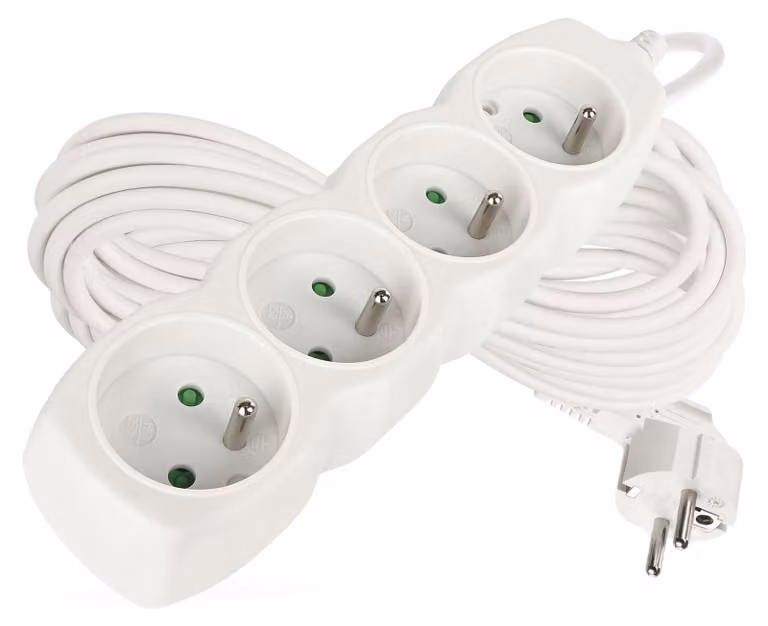 EMOS Cavo di prolunga 10 m / 4 prese / bianco / PVC / 1,5 mm2, P0410R