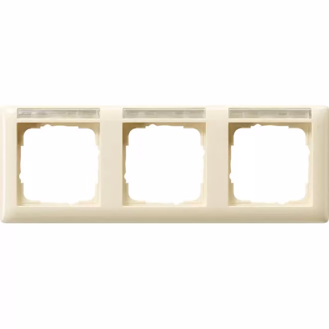 Gira 109301 Cornice di copertura tripla BSF orizzontale Standard 55 Bianco crema