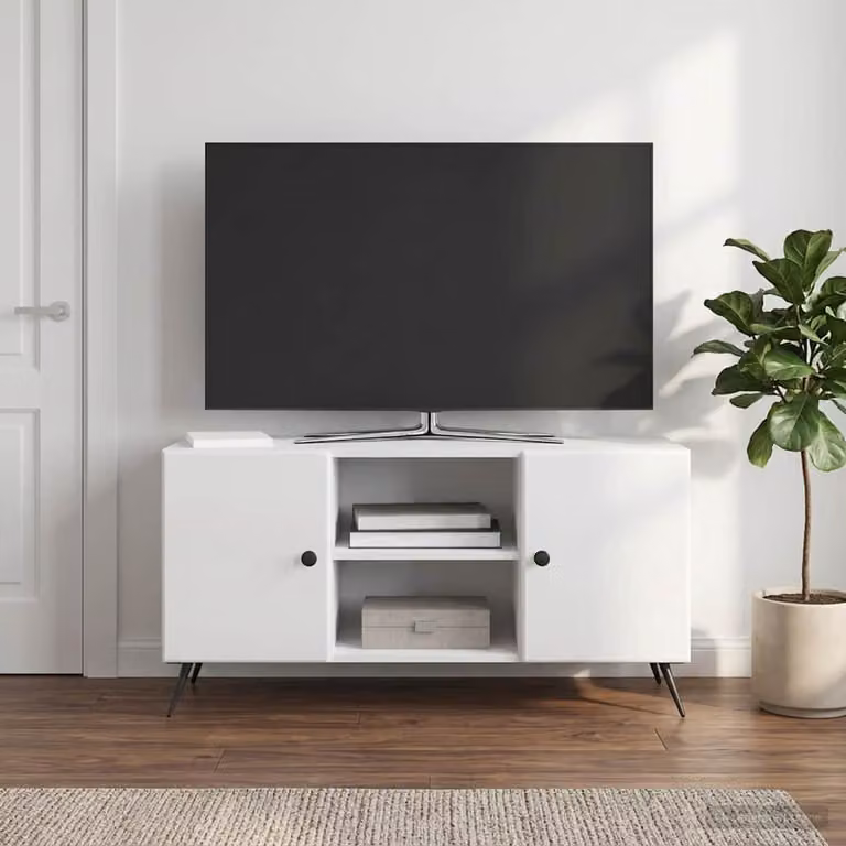 Mobile TV vidaXL Bianco Lucido L: 102 cm, P: 34,5 cm, H: 50 cm