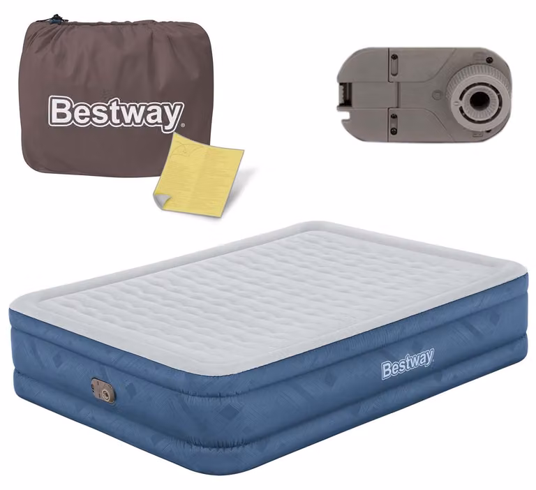 Materasso gonfiabile 203x152x46 cm con pompa elettrica incorporata Bestway 69075