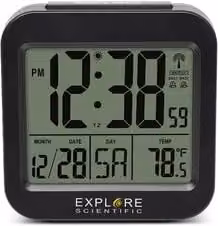 Sveglia Multifunzione radiocontrollata Black RDC1008