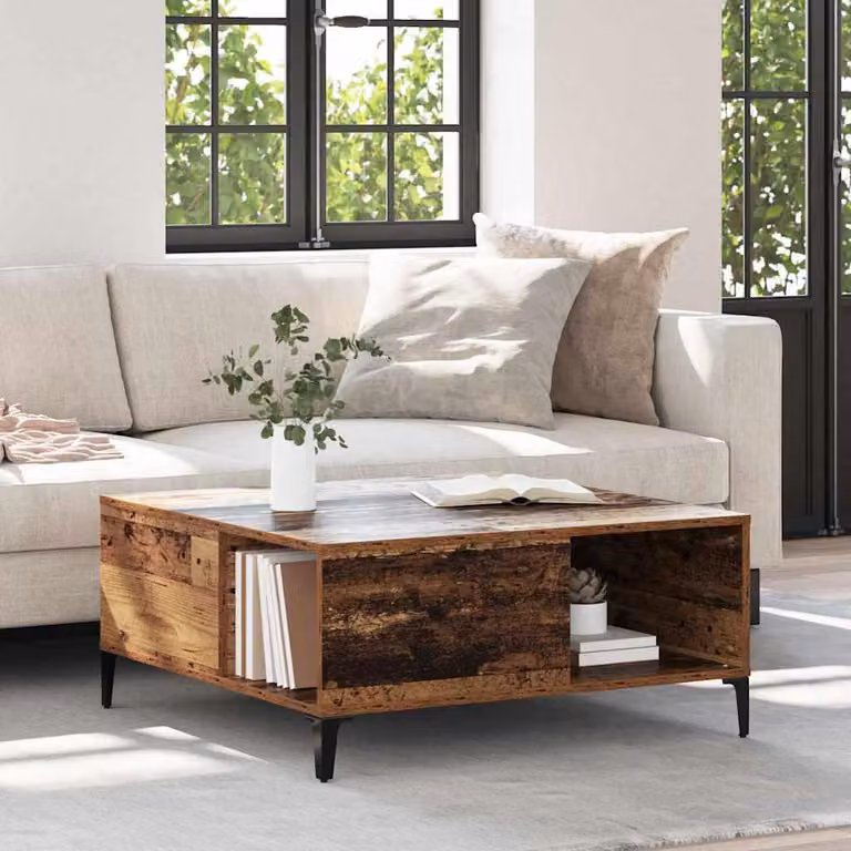 Maison Exclusive - Tavolino in legno antico 80 x 80 x 36,5 cm Materiale ligneo