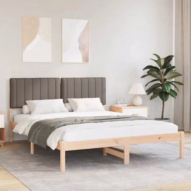 Letto con Testiera Rivestita-Struttura Letto con Testiera Talpa 150 x 200 cm Pino massello 868180