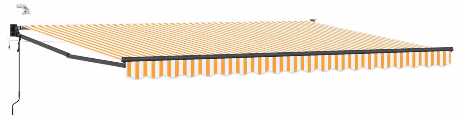 Tettuccio Elettrico Retrattile Arancione e bianco 4,5 × 3 m