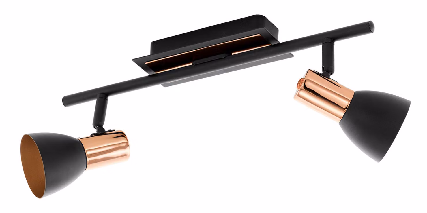 Eglo 94585 Barnham Faretto LED 2 x 33 W acciaio nero rame