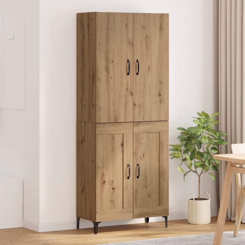 Credenza moderna vidaXL in rovere marrone L/P/H: 69,5 x 34 x 180 cm