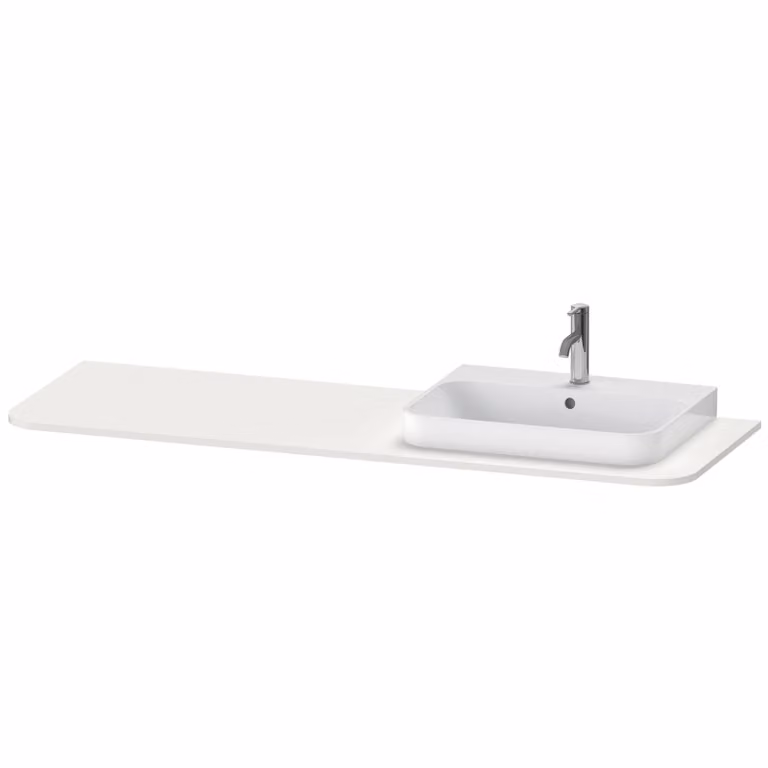Console Duravit Happy D.2 Plus, 1600x550 mm, 1 découpe à droite, pour meuble sous-lavabo HP4944, HP4963, HP4973, HP031HR3939, HP031HR3939