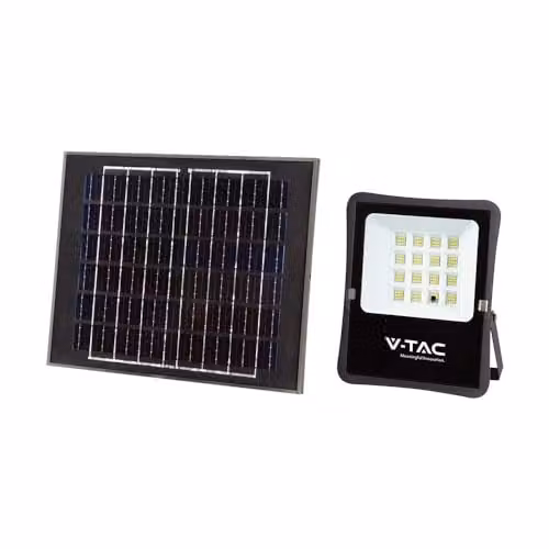 V-TAC Faro LED con Telecomando e Pannello Solare 12W 6400K
