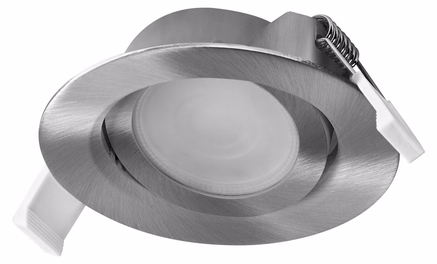 Set di faretti da incasso LED OSRAM Spot, 4,9 W, 200 lm, 2700 K, Ø 90 mm, faretto da soffitto, 120°, nichel satinato, orientabile, set da 3 pezzi