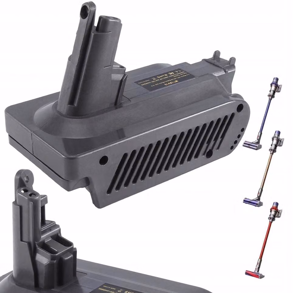 Rosfix Adattatore – Adattatore per Batteria per Dyson V10 | Compatibile con Bosch 18V BAT622, BAT609 | Materiale ABS, Facile Installazione
