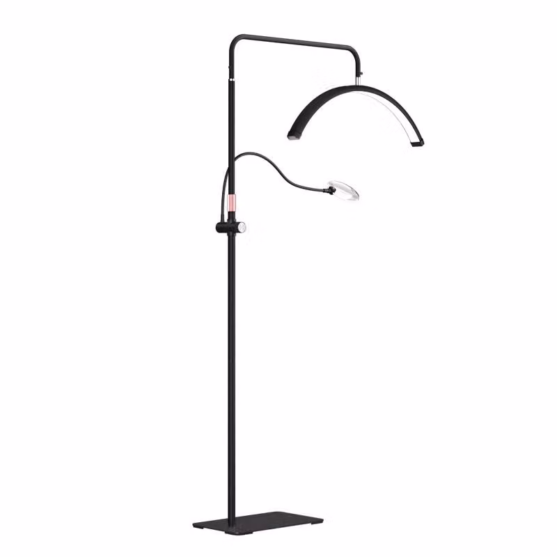 Lampada cosmetica a LED a mezzaluna ZELURXX con lente d'ingrandimento, 3 temperature di colore, luce beauty da 36 W per studi e trattamenti