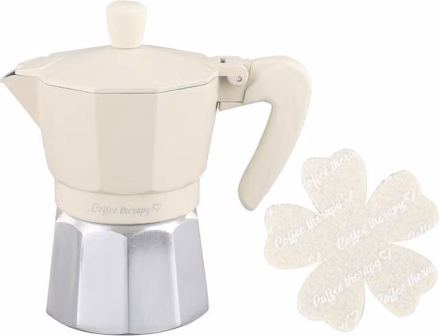 Caffettiera Cooking Therapy KASANOVA colore sabbia per 3 tazze