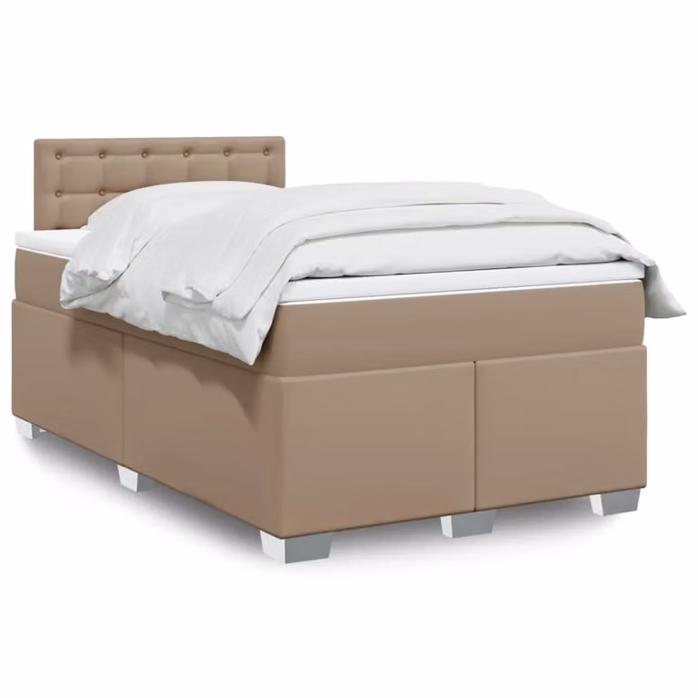 Maison Exclusive - Giroletto a Molle con Materasso Cappuccino 120x200cm Pelle finta