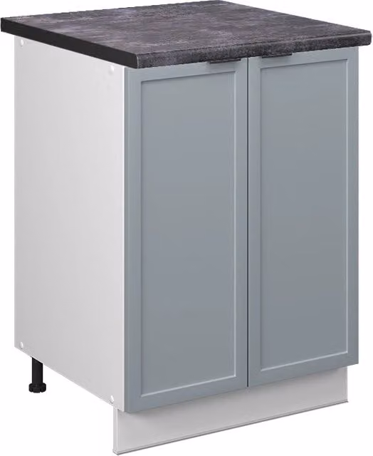 Mobiletto base cucina Fame-Line Blu-grigio chiaro/Bianco 60 cm, PL Antracite Vicco