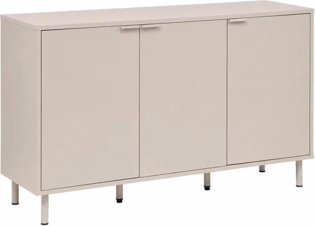 Credenza moderna SWEEEK in legno e metallo beige per il tuo soggiorno, L: 120 cm