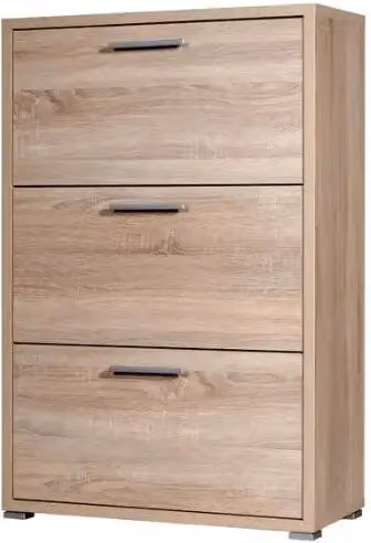 Scarpiera 3 ante a ribalta 75,3 cm X 115,7 cm in rovere somona