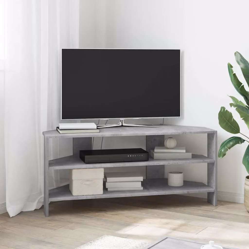MobileTVAngolare vidaXL Grigio Cemento L 100 x P 40,5 x H 45 cm