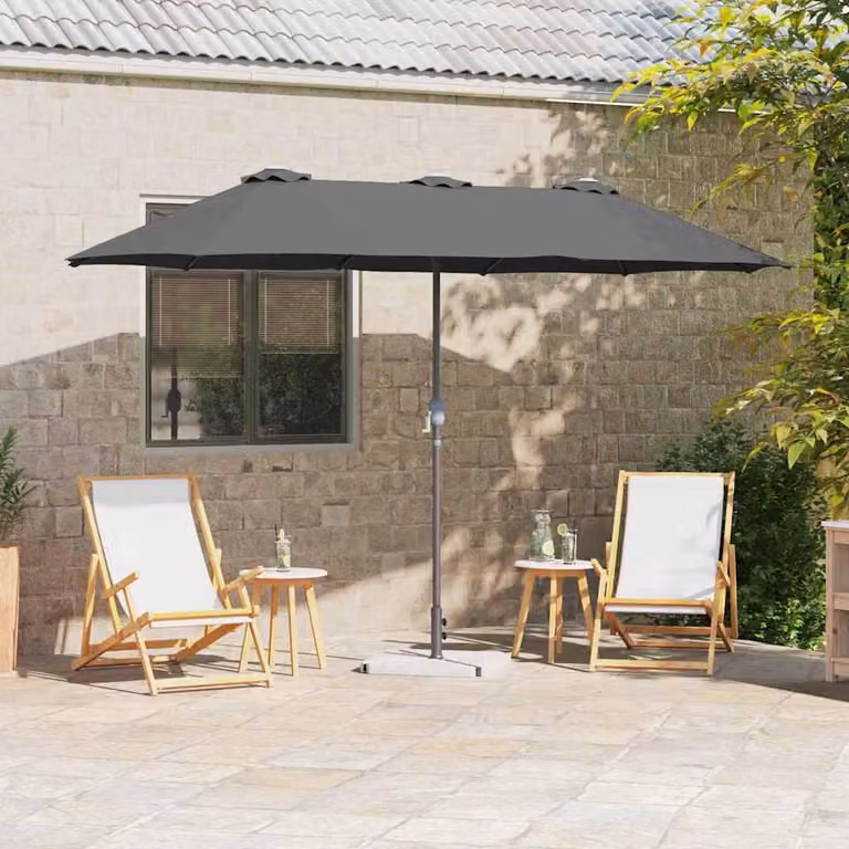 Maison Exclusive - Ombrellone da giardino, dimensioni 370 x 197 x 239 cm, realizzato in poliestere e alluminio
