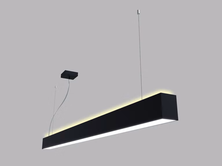 Apparecchio LED a sospensione LINO II P/N-Z CRI90 aura, Variante: LINO II P/N-Z, 1500 mm, 37-49 W, 5180-6860 lm, nero, 3CCT