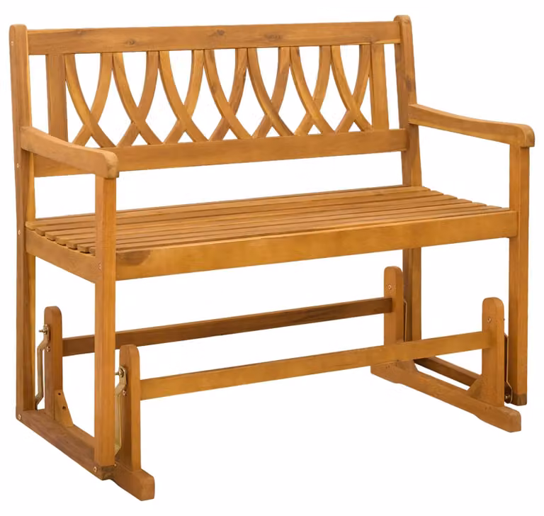 Panca Glider da Giardino Naturale 110 x 59 x 97 cm