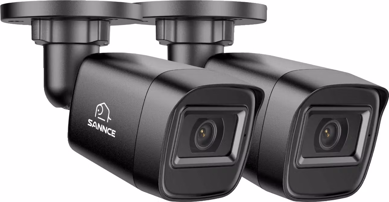 Telecamere di sicurezza SANNCE, qualità video HD 1080P, visione notturna fino a 20 metri, 2 pezzi