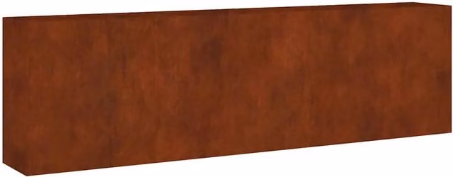 Fioriera Rialzata da Giardino-Vaso da giardino 280x40x80 cm in Acciaio Corten