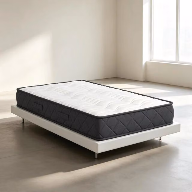 Materasso singolo WISHDOR in memory foam e schiuma viscoelastica, bianco/grigio, L/P: 90 x 190 cm