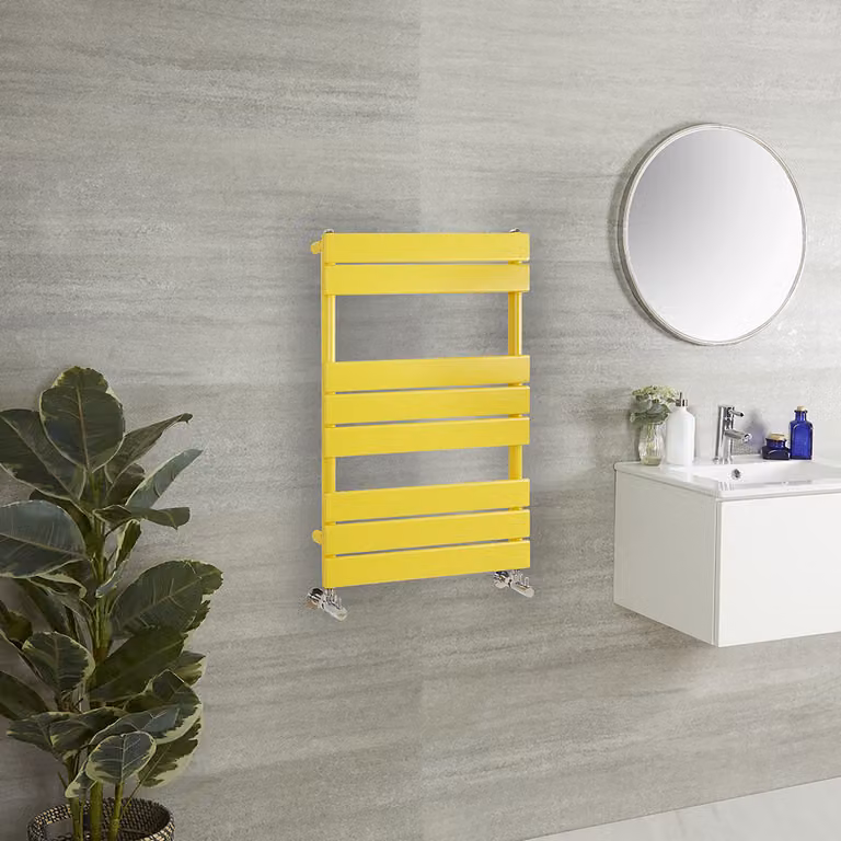 Scaldasalviette di Design - 825mm x 450mm - Giallo (Dandelion Yellow) - Lustro