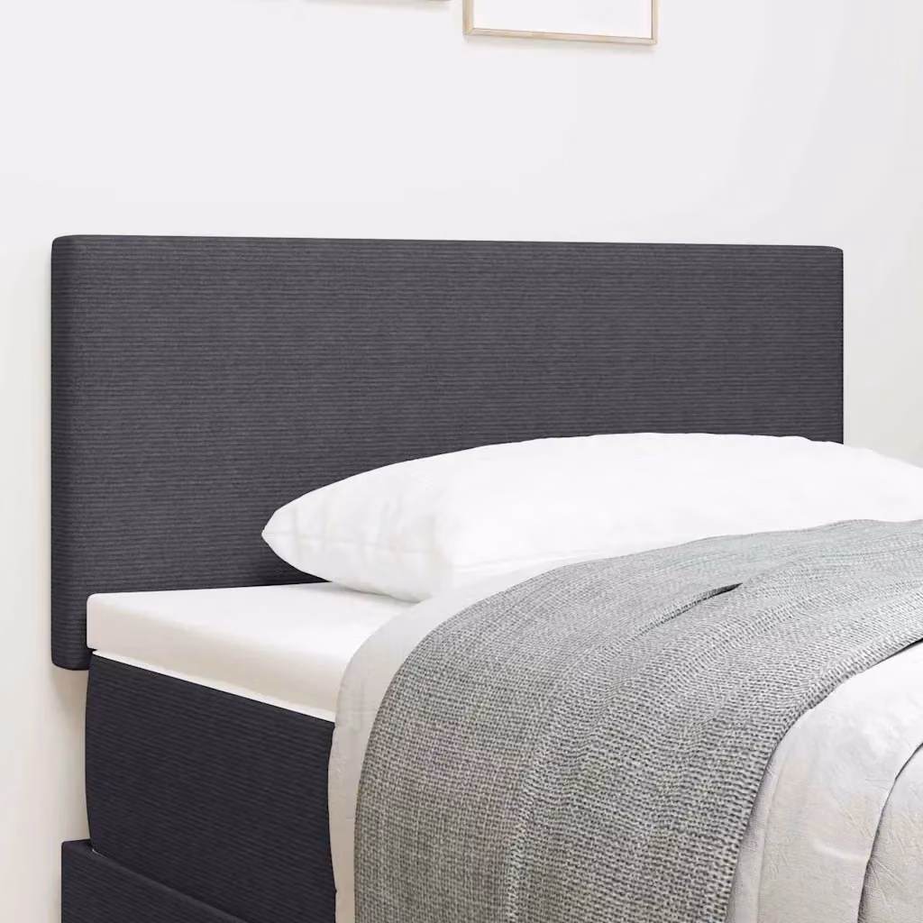 Testiera per letto moderna vidaXL in tessuto corda grigio scuro, Larghezza: 90 cm