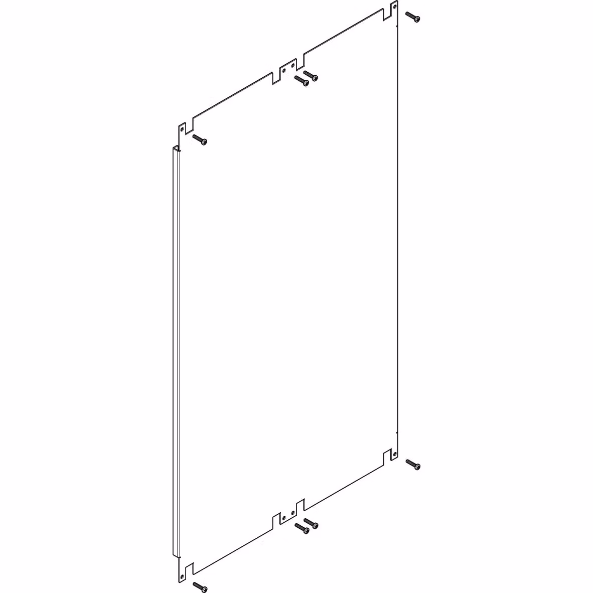 Pannello di montaggio ABN a 2 scomparti, larghezza standard, altezza 6 PMF260N