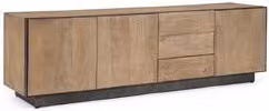 Base soggiorno HAROLD Bizzotto in legno marrone opaco L/P/H: 180 x 44 x 55 cm
