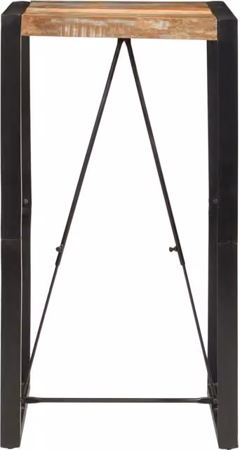 Tavolo rettangolare in legno massello multicolore per sala da pranzo in stile industrial L: 60 cm, P: 55 cm, H: 110 cm
