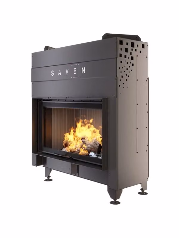 Inserto per camino a legna Outinfire Energy Up Nero, potenza 19,0 kW – 2