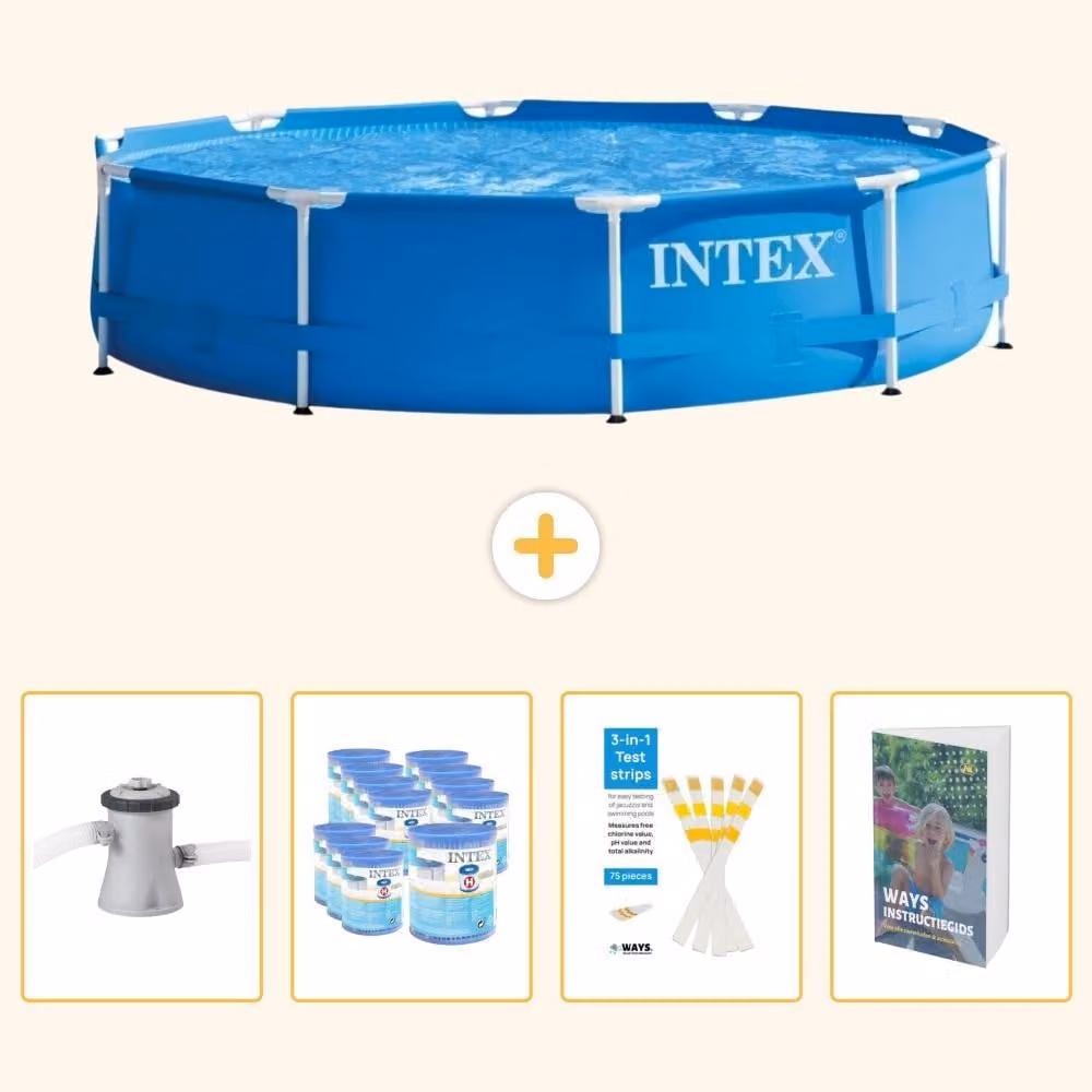 Piscina autoportante rettangolare - 305x76 cm - 5 pezzi - SCB123
