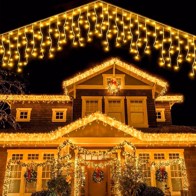 Tenda luminosa solare, 10 metri, 336 LED, luce bianco caldo, grado di protezione IP65, con telecomando