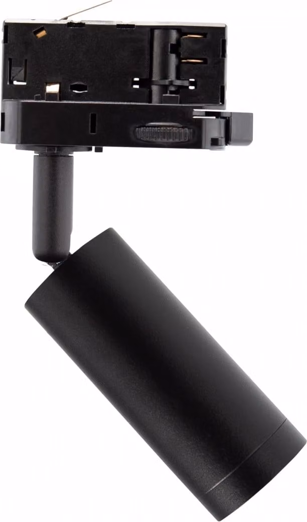 Faretto trifase GU11/MR11 35 mm 230 V IP20 36x95x175 mm nero MADARA SLIM – per binario elettrificato