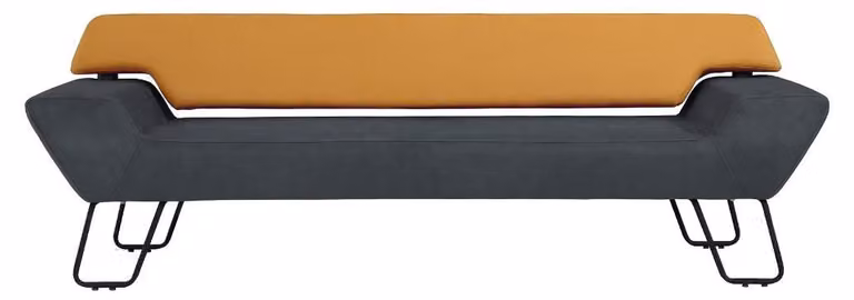 Sofa 3 Sitzer Couch Moderne Luxus Polster Sitz Garnitur Leder Orange