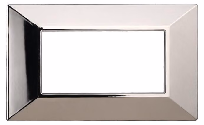 ETTROIT AN90413 Placca Piramide 4P Serie MOON Colore Cromo Lucido Compatibile Con Bticino Axolute