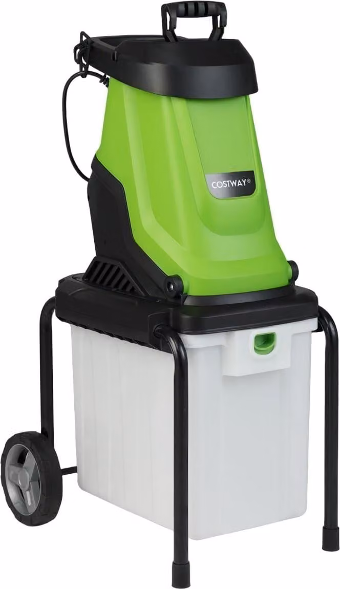 Cippatrice elettrica, 2800W, contenitore di raccolta da 50 litri, capacità 45 mm
