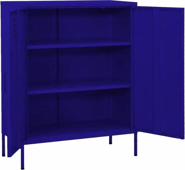 Armadietto Blu Marino 80x35x101,5 cm in Acciaio 336163