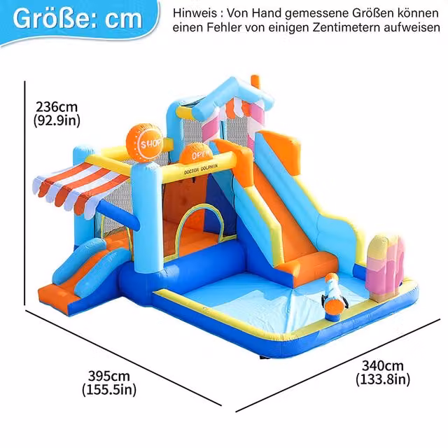 Parco giochi bambini - Xylo - Ventilatore 450W trampolino scivolo acquatico
